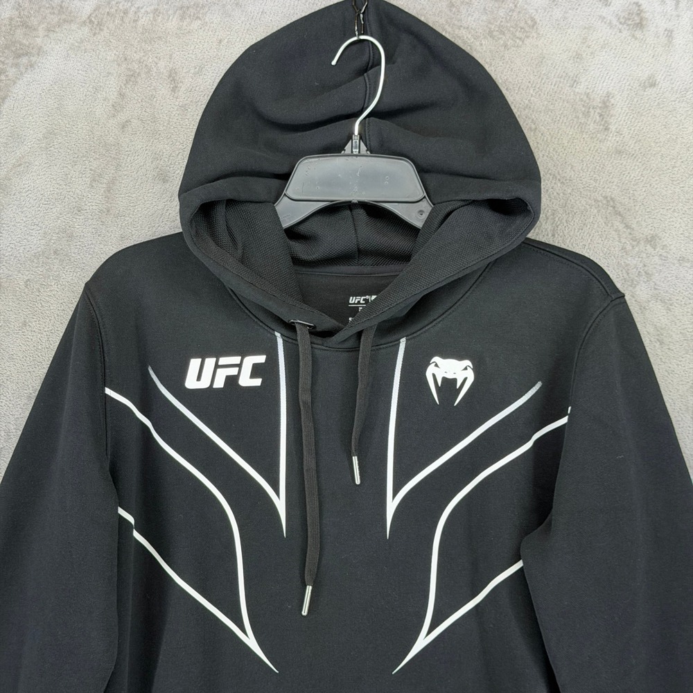 Venum UFC Hoodie Womens Large Black Adrenaline Fight Week Pullover Sweatshirt L - Picture 8 of 13